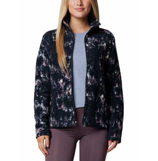 COLUMBIA FAST TREK PRINTED JKT 1622211-581 BLACK PINK