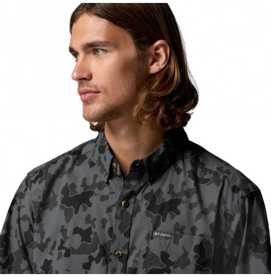 COLUMBIA ΑΝΔΡΙΚΟ ΠΟΥΚΑΜΙΣΟ RAPID RIVERS PRINTED SHORT SLEEVE SHIRT 1768931-030 CHARCOAL GREY