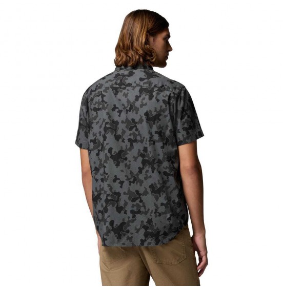 COLUMBIA ΑΝΔΡΙΚΟ ΠΟΥΚΑΜΙΣΟ RAPID RIVERS PRINTED SHORT SLEEVE SHIRT 1768931-030 CHARCOAL GREY