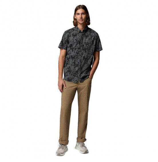 COLUMBIA ΑΝΔΡΙΚΟ ΠΟΥΚΑΜΙΣΟ RAPID RIVERS PRINTED SHORT SLEEVE SHIRT 1768931-030 CHARCOAL GREY