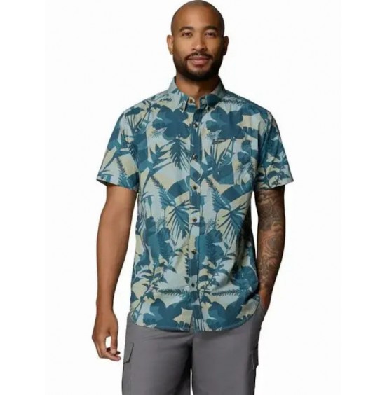 COLUMBIA ΑΝΔΡΙΚΟ ΠΟΥΚΑΜΙΣΟ RAPID RIVERS PRINTED SHORT SLEEVE SHIRT 1768931-435 EVERBLUE