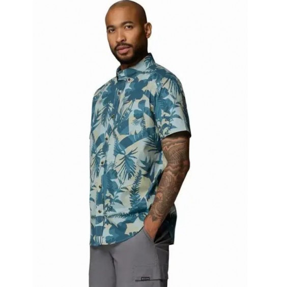 COLUMBIA ΑΝΔΡΙΚΟ ΠΟΥΚΑΜΙΣΟ RAPID RIVERS PRINTED SHORT SLEEVE SHIRT 1768931-435 EVERBLUE