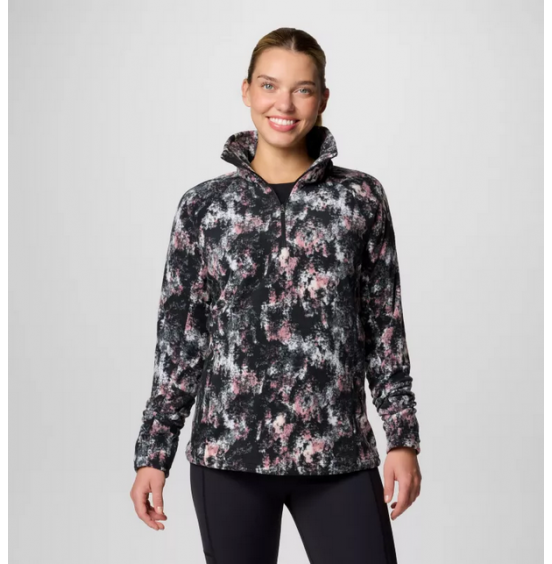 COLUMBIA W GLACIAL IV PRINT 1/2 ZIP 1802161-582 SNOWDRIFT