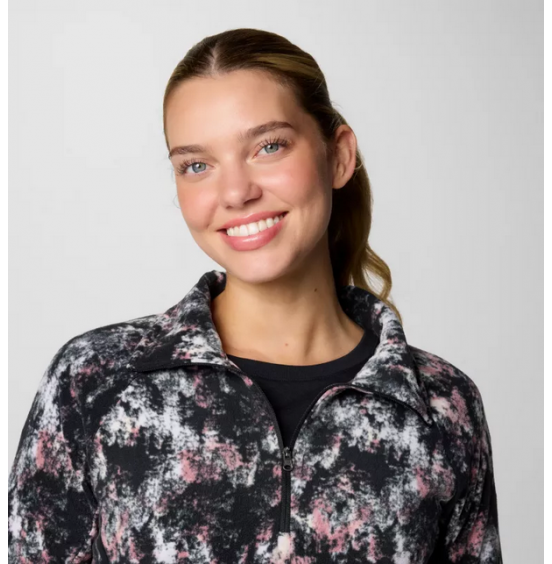 COLUMBIA W GLACIAL IV PRINT 1/2 ZIP 1802161-582 SNOWDRIFT