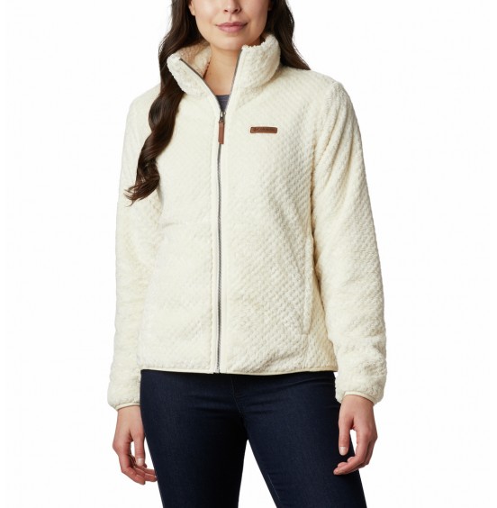 COLUMBIA W FIRE SIDE II SHERPA FULLZIP JACKET 1819791-191 WHITE