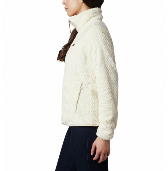 COLUMBIA W FIRE SIDE II SHERPA FULLZIP JACKET 1819791-191 WHITE