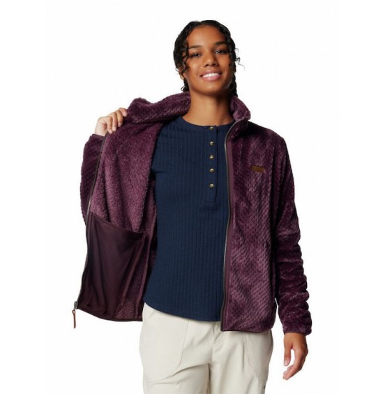 COLUMBIA W FIRE SIDE II SHERPA FULLZIP JACKET 1819791-606 PURPLE
