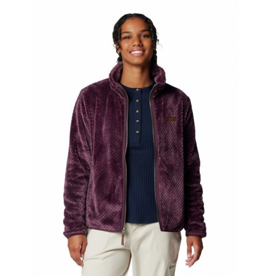 COLUMBIA W FIRE SIDE II SHERPA FULLZIP JACKET 1819791-606 PURPLE