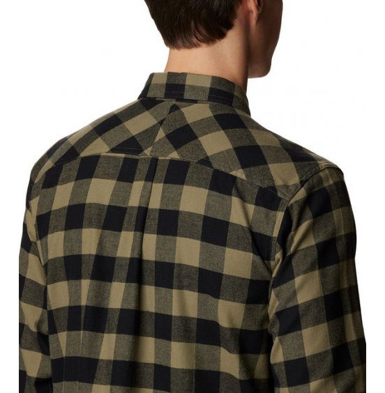 COLUMBIA M FLARE GUN STRETCH FLANNEL 1861581-330 STONE GREEN