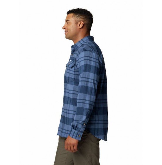 COLUMBIA M FLARE GUN STRETCH FLANNEL 1861581-466 BLUE