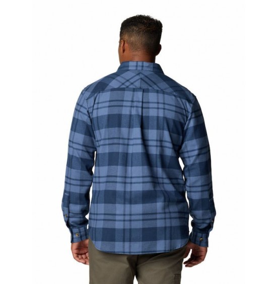 COLUMBIA M FLARE GUN STRETCH FLANNEL 1861581-466 BLUE