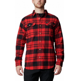 COLUMBIA M FLARE GUN STRETCH FLANNEL 1861581-698 RED