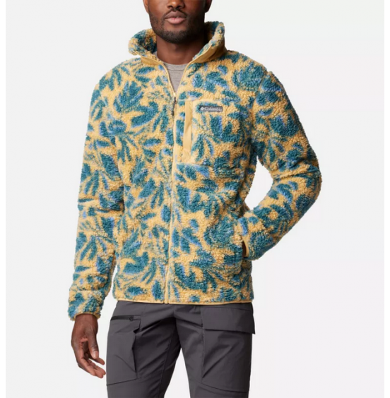 COLUMBIA M WINTER PASS PRINT FLEECE FULL ZIP 1866565-292 LIGHT CAMEL