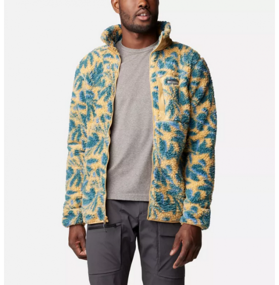 COLUMBIA M WINTER PASS PRINT FLEECE FULL ZIP 1866565-292 LIGHT CAMEL