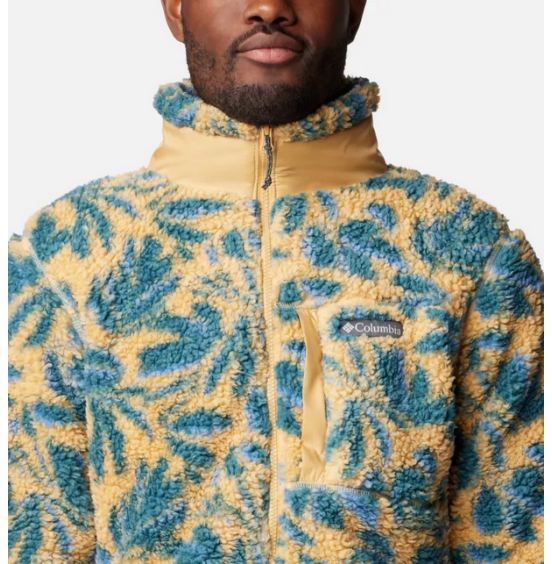 COLUMBIA M WINTER PASS PRINT FLEECE FULL ZIP 1866565-292 LIGHT CAMEL