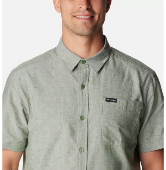 COLUMBIA ΑΝΔΡΙΚΟ ΚΟΝΤΟΜΑΝΙΚΟ ΠΟΥΚΑΜΙΣΟ RAPID RIVERS NOVELTY SHORTSLEEVE SHIRT 1990801-352 GREEN
