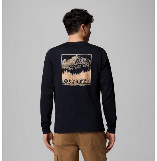 COLUMBIA M LONGSLEEVE CSC SEASONAL LOGO TEE 2013545-007 BLACK
