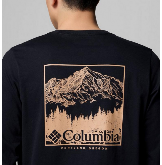 COLUMBIA M LONGSLEEVE CSC SEASONAL LOGO TEE 2013545-007 BLACK