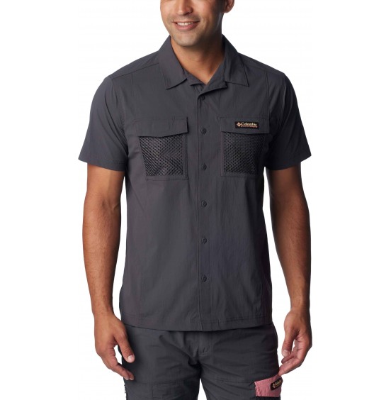 COLUMBIA ΑΝΔΡΙΚΟ ΠΟΥΚΑΜΙΣΟ PAINTED PEAK WOVEN SHORTSLEEVE 2074541-011 ASPHALT GREY
