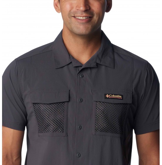 COLUMBIA ΑΝΔΡΙΚΟ ΠΟΥΚΑΜΙΣΟ PAINTED PEAK WOVEN SHORTSLEEVE 2074541-011 ASPHALT GREY