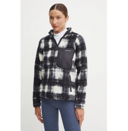 COLUMBIA W WEST BENT 1/4 ZIP II 2085734-191 BLACK WHITE