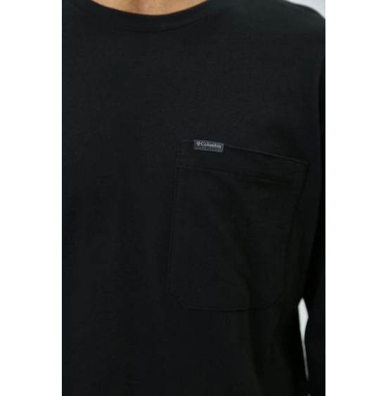 COLUMBIA M LANDROMER LONGSLEEVE T-SHIRT 2095801-010 BLACK