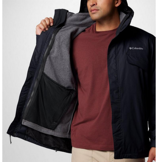 COLUMBIA M BUGABOO III FLEECE INTERCHANGE JACKET 3in1 2096904-010 BLACK