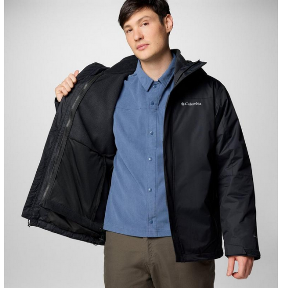 COLUMBIA M TUNNEL FALLS II INTERCHANGE JACKET 3in1 2096924-010 BLACK