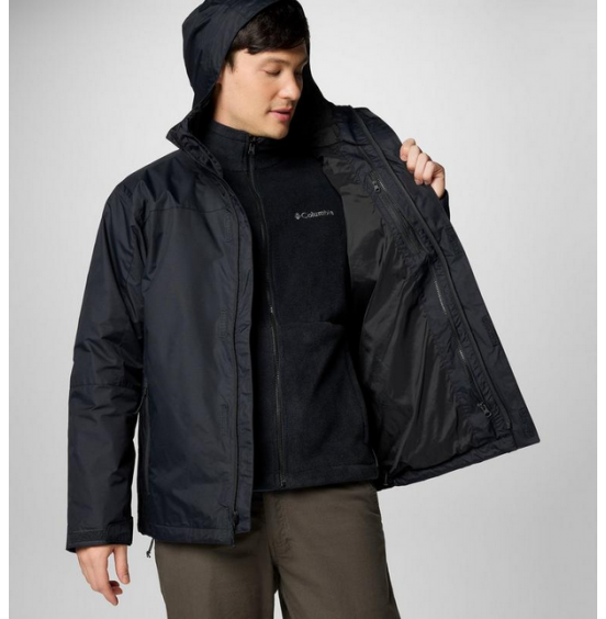 COLUMBIA M TUNNEL FALLS II INTERCHANGE JACKET 3in1 2096924-010 BLACK