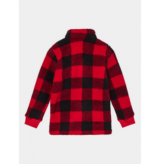 COLUMBIA Y RUGGED RIDGE II PRINTED SHERPA FULL ZIP 2097021-698 RED