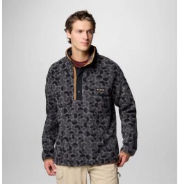 COLUMBIA M HELVETIA II PRINTED HALF SNAP FLEECE 2098461-010 BLACK