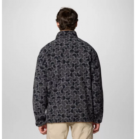 COLUMBIA M HELVETIA II PRINTED HALF SNAP FLEECE 2098461-010 BLACK