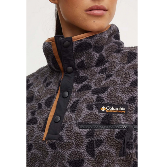 COLUMBIA W HELVETIA II PRINTED CROPPED HALF SNAP 2098501-010 BLACK