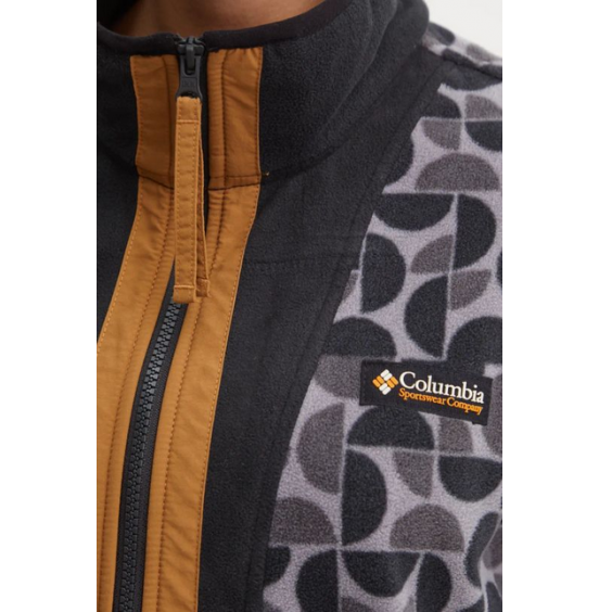 COLUMBIA W BACKBOWL II PRINTED FULL ZIP FLEECE 2098513-010 BLACK