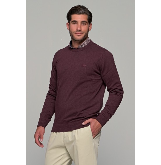 GNIOUS ΑΝΤΡΙΚΟ ΜΑΚΡΥΜΑΝΙΚΟ ΠΟΥΛΟΒΕΡ PLUM MIX 21-300246-8513