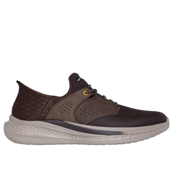 SKECHERS SLADE MACKLIN SLIP INS 210890-CHOC ΑΝΔΡΙΚΑ ΑΘΛΗΤΙΚΑ CHOCOLATE