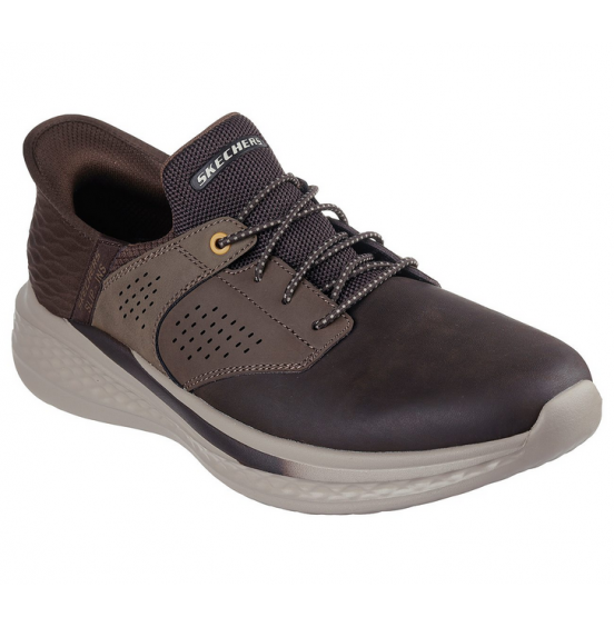 SKECHERS SLADE MACKLIN SLIP INS 210890-CHOC ΑΝΔΡΙΚΑ ΑΘΛΗΤΙΚΑ CHOCOLATE