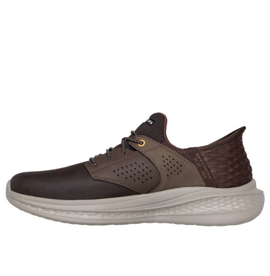 SKECHERS SLADE MACKLIN SLIP INS 210890-CHOC ΑΝΔΡΙΚΑ ΑΘΛΗΤΙΚΑ CHOCOLATE
