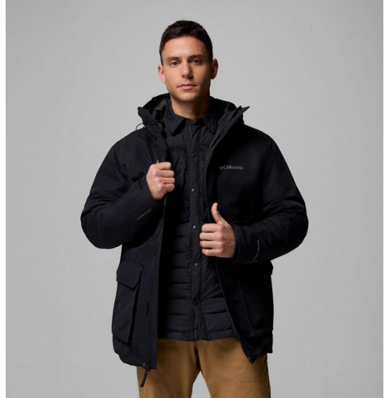 COLUMBIA M LANDROMER SHIRT JACKET INTERCHANGE 3in1 2134351-010 BLACK