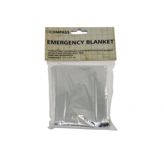 COMPASS ΚΟΥΒΕΡΤΑ ΕΠΙΒΙΩΣΗΣ (ΑΛΟΥΜΙΝΟΚΟΥΒΕΡΤΑ) EMERGENCY BLANKET 21351 SILVER