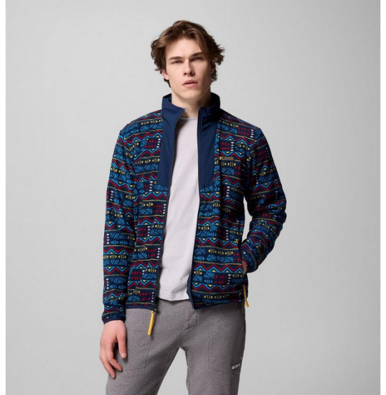 COLUMBIA M SEQUOIA GROVE PRINTED FULL ZIP 2135511-464 NAVY HORIZONS