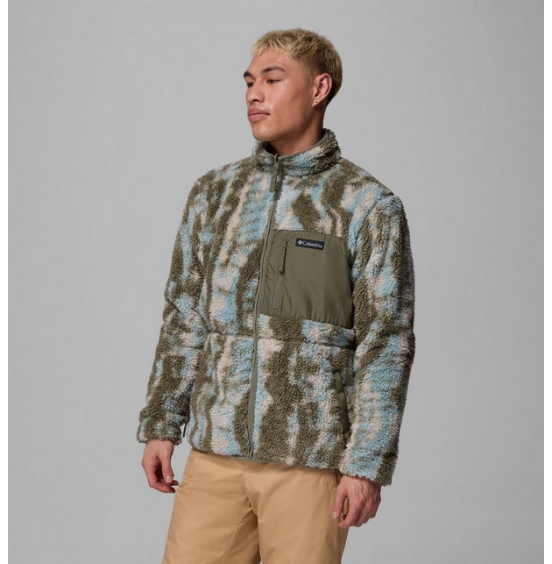 COLUMBIA M WINTER PASS REVERSIBLE FLEECE FULL ZIP 2135651-397 STONE GREEN