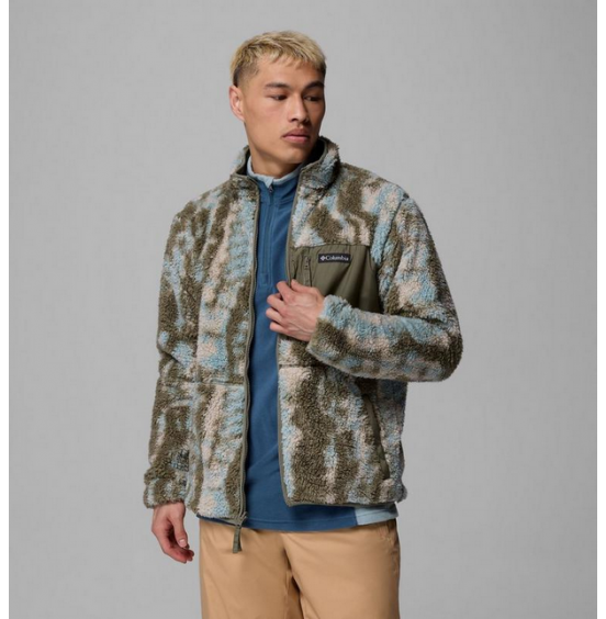 COLUMBIA M WINTER PASS REVERSIBLE FLEECE FULL ZIP 2135651-397 STONE GREEN