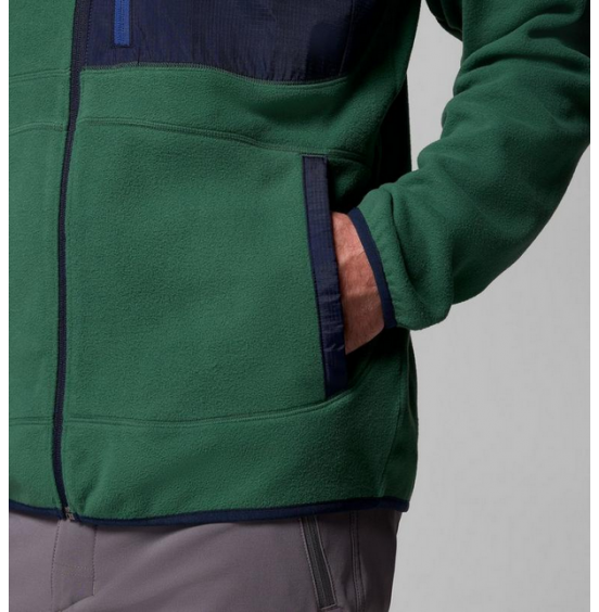 COLUMBIA M FAST TREK OVERLAY HOODED FULL ZIP 2135701-375 RAIN FOREST