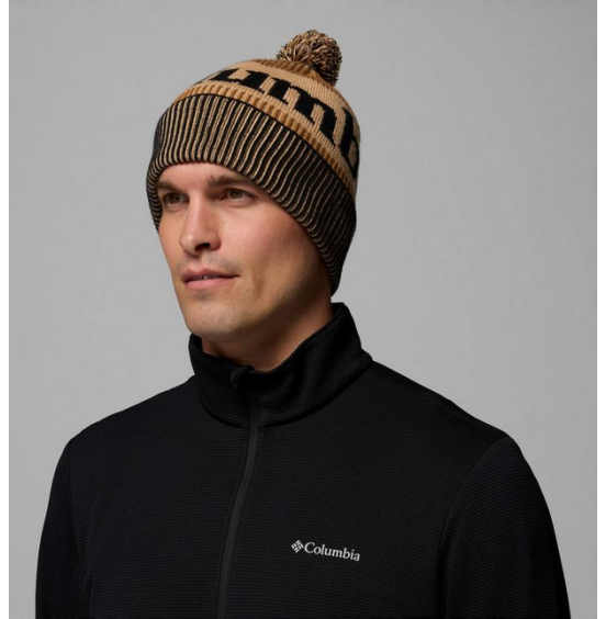 COLUMBIA UNISEX ΣΚΟΥΦΟΣ POLAR POWDER III BEANIE 2137291-011 BLACK CAMEL BROWN