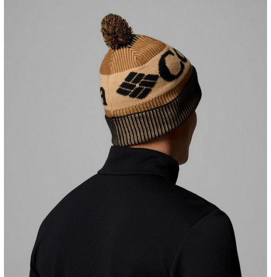 COLUMBIA UNISEX ΣΚΟΥΦΟΣ POLAR POWDER III BEANIE 2137291-011 BLACK CAMEL BROWN
