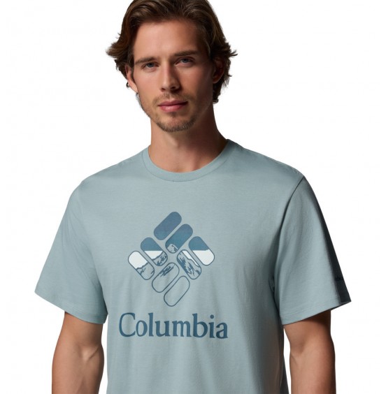 COLUMBIA CSC SEASONAL GRAPHIC TEE ΑΝΔΡΙΚΟ T-SHIRT 2155031-461 LIGHT BLUE