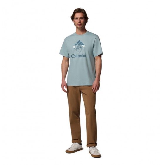 COLUMBIA CSC SEASONAL GRAPHIC TEE ΑΝΔΡΙΚΟ T-SHIRT 2155031-461 LIGHT BLUE