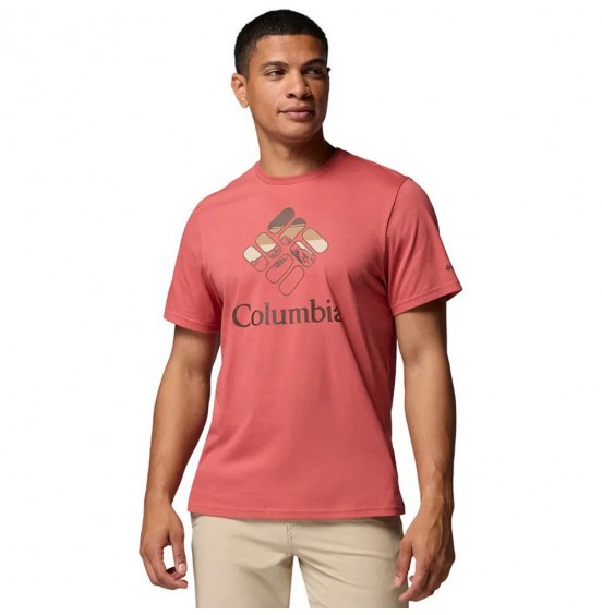COLUMBIA CSC SEASONAL GRAPHIC TEE ΑΝΔΡΙΚΟ T-SHIRT 2155031-643 WASHED RED