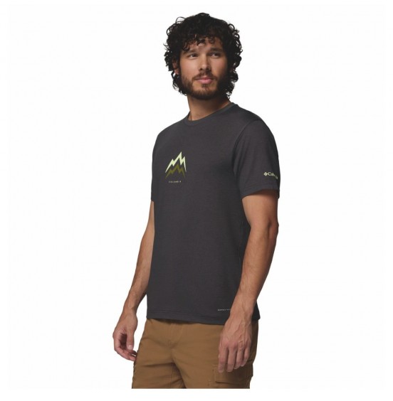 COLUMBIA ΑΝΔΡΙΚΟ ΤΕΧΝΙΚΟ T-SHIRT PARSONS POINT GRAPHIC TEE 2165071-010 BLACK HEATHER